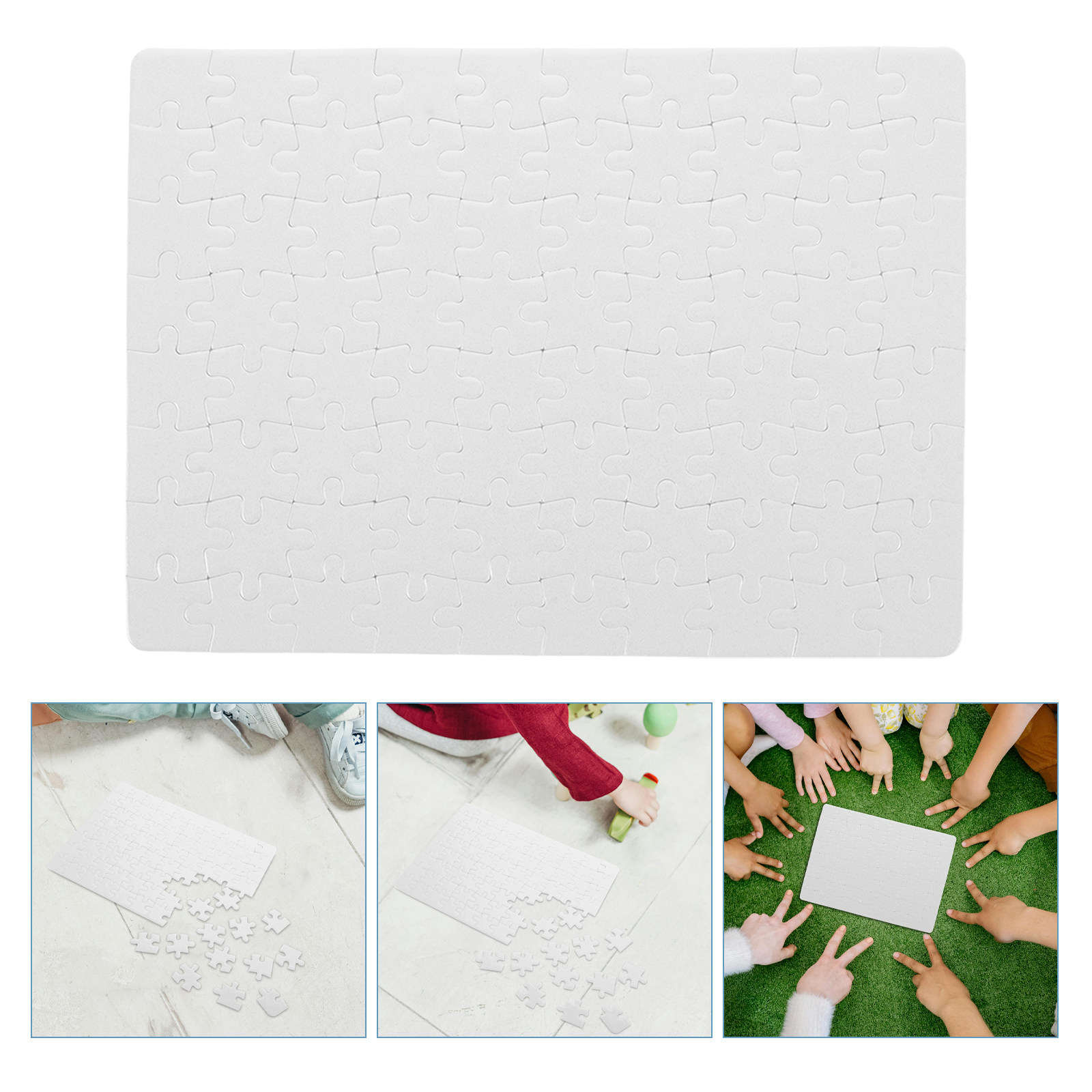 Puzzle Blank White - 4 vellen blanco puzzel, geschikt voor