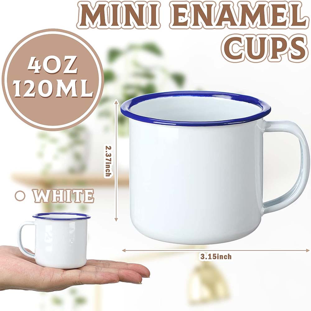 Mini Emaille Camping Koffiemok - Sublimation Mug White recensie en prijs
